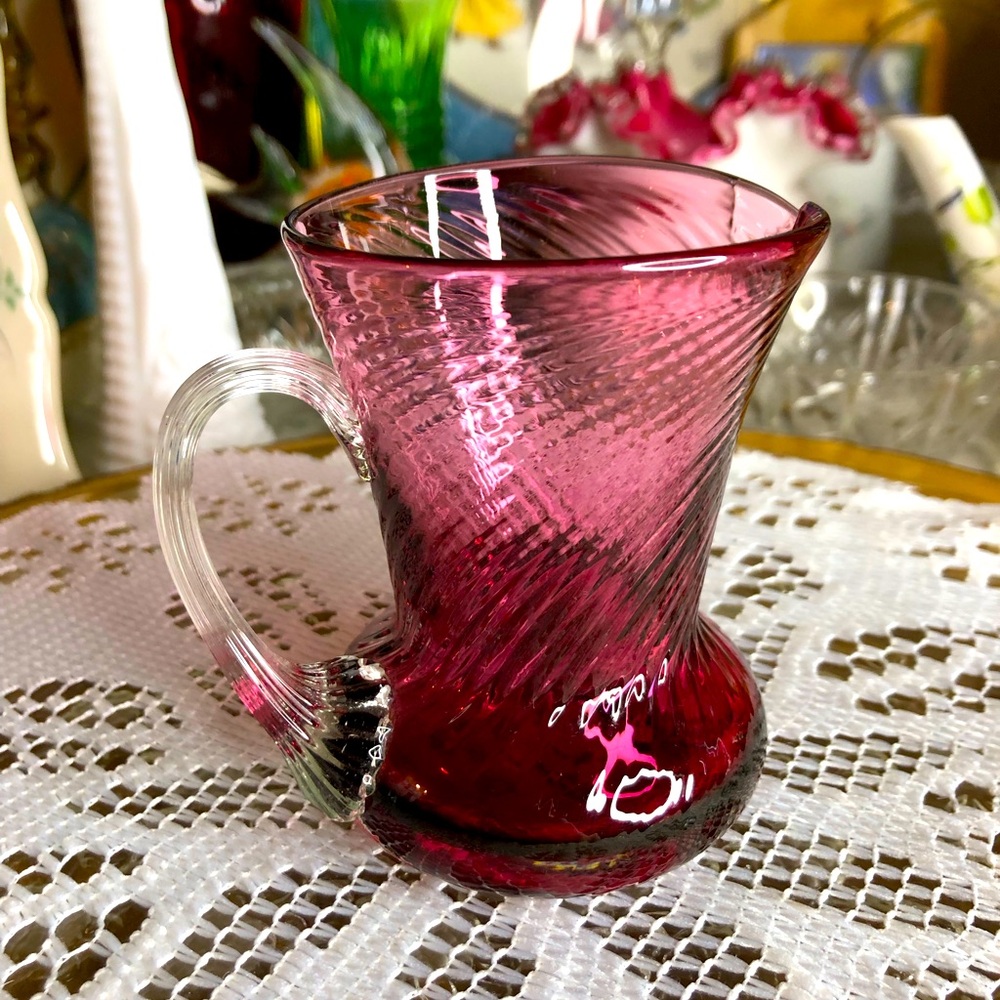 Pilgrim cranberry creamer pitcher